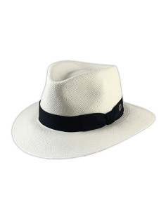 Sombrero Panama Fontaine Blanco Cinta Negra