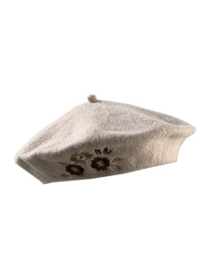 Boina Flores Beige