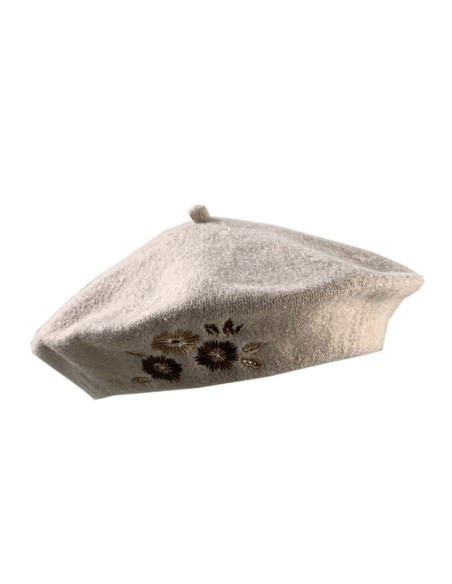 Boina Flores Beige