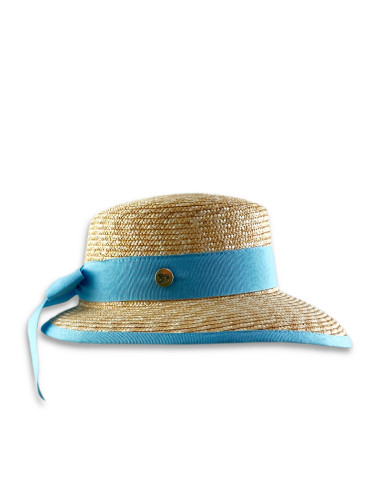 Visera Adelia Natural cinta Cielo
