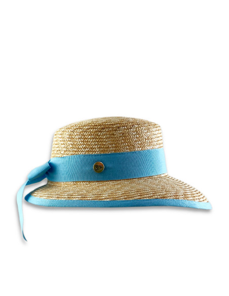 Visera Adelia Natural cinta Cielo