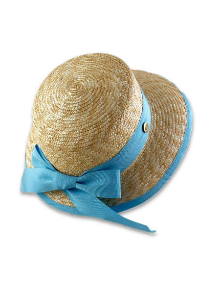 Visera Adelia Natural cinta Cielo