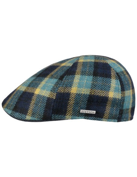 Gorra Texas Check Wool Azul Stetson