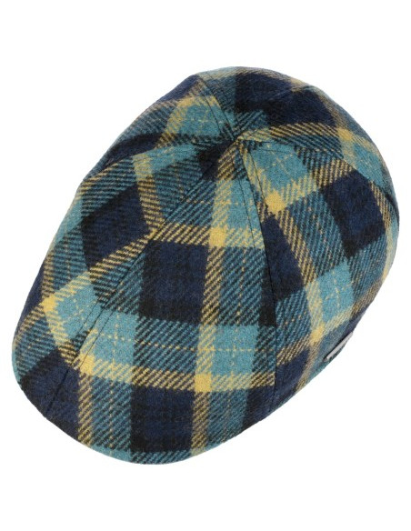 Gorra Texas Check Wool Azul Stetson