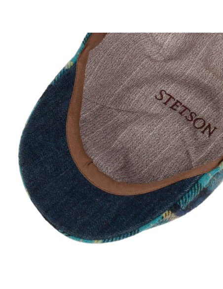 Gorra Texas Check Wool Azul Stetson