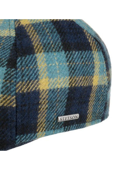 Gorra Texas Check Wool Azul Stetson