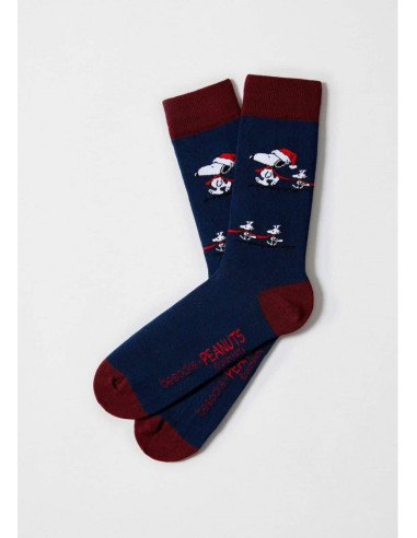 Calcetines BESNOOPY Christmas Santa Azul de BESOCKS