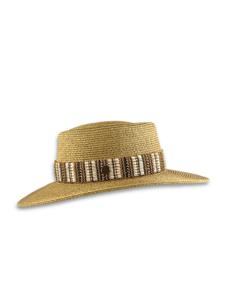 Sombrero Gambler Banda Pliegues