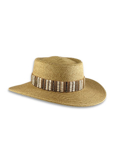 Sombrero Gambler Banda Pliegues