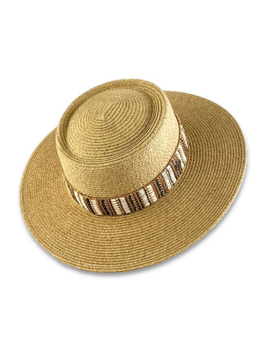 Sombrero Gambler Banda Pliegues