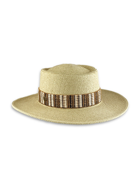 Sombrero Gambler Banda Pliegues