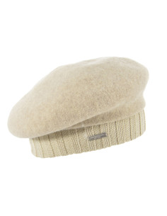 BOILED WOOL BERET WITH KNIT UNDERHEADPART de Seeberger