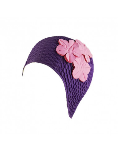 Gorro de Baño Deco Purple Flor Pink