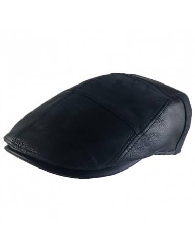 Gorra Brighton Patchwork Leather Negro