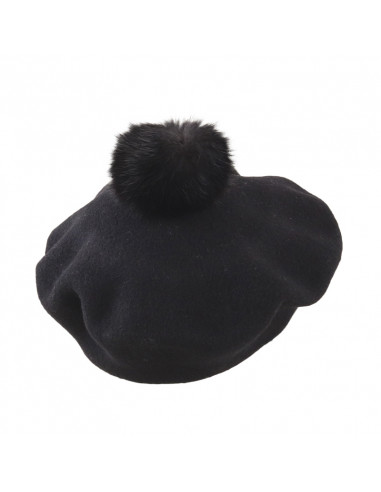 Boina Pompón Negra