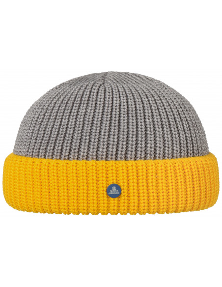 Gorro Pull On Beani 2 Color Amarillo y Gris